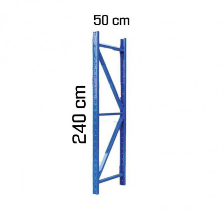 Base de coluna intermediária, carga média, 240 X 50 CM, cor azul